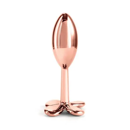 Ns Novelties - Rear Assets Clover Base Aluminum Anal Plug Rose Gold