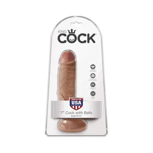 King Cock - 7-inch Cock With Balls Tan
