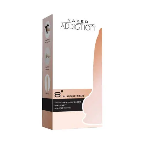 Naked Addiction - Dual Density 8-inch Silicone Dildo Vanilla