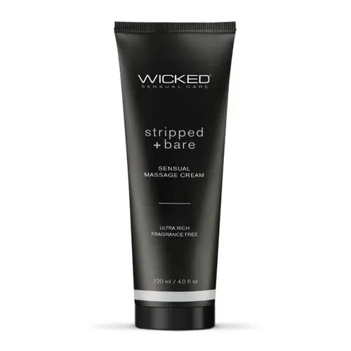 Wicked Sensual Care - Stripped and Bare Unscented Massage Cream 4 oz