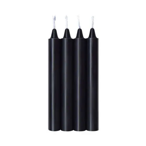 Icon Brands - The 9s Make Me Melt Sensual Warm Drip Candles Jet Black Pack of 4