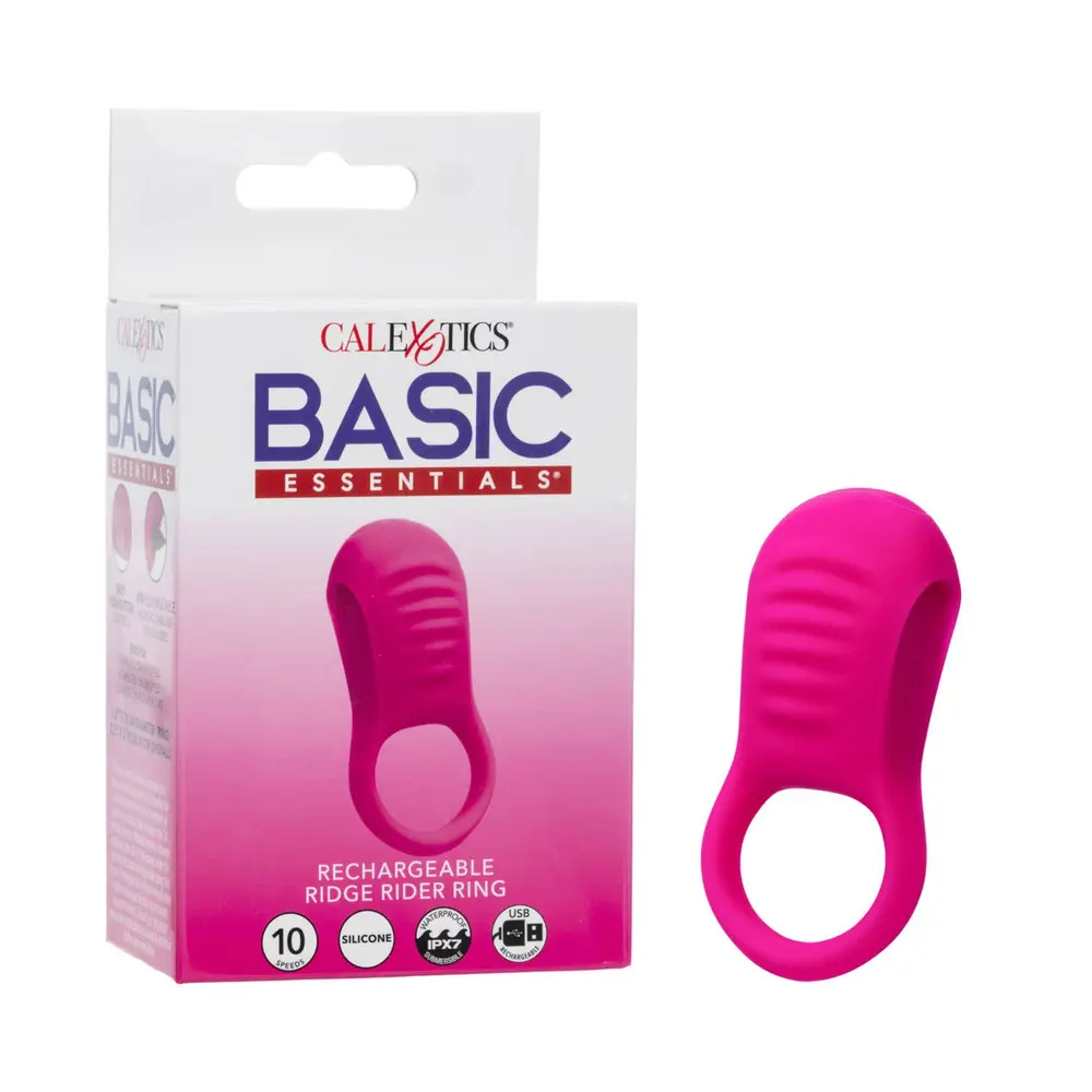Calexotics - Basic Essentials Rechargeable Ridge Rider Cock Ring