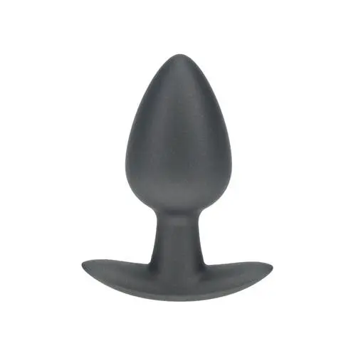 Ouch - Smooth 7.9 cm Medium Silicone Anal Plug Gunmetal