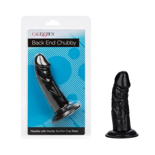 Calexotics - Back End Chubby Harness Compatible Suction Cup Dildo (Black)