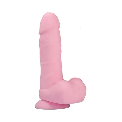 Unicorn Series - Peony Scented 6.5 inches Suction Cup Silicone Dildo with Balls Pink