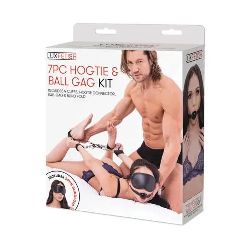 Lux Fetish - 7 Piece Hogtie and Ball Gag Bondage Kit