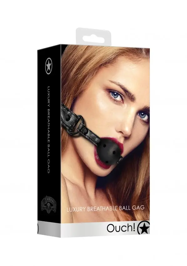 Ouch - Breathable Luxury Ball Gag Black