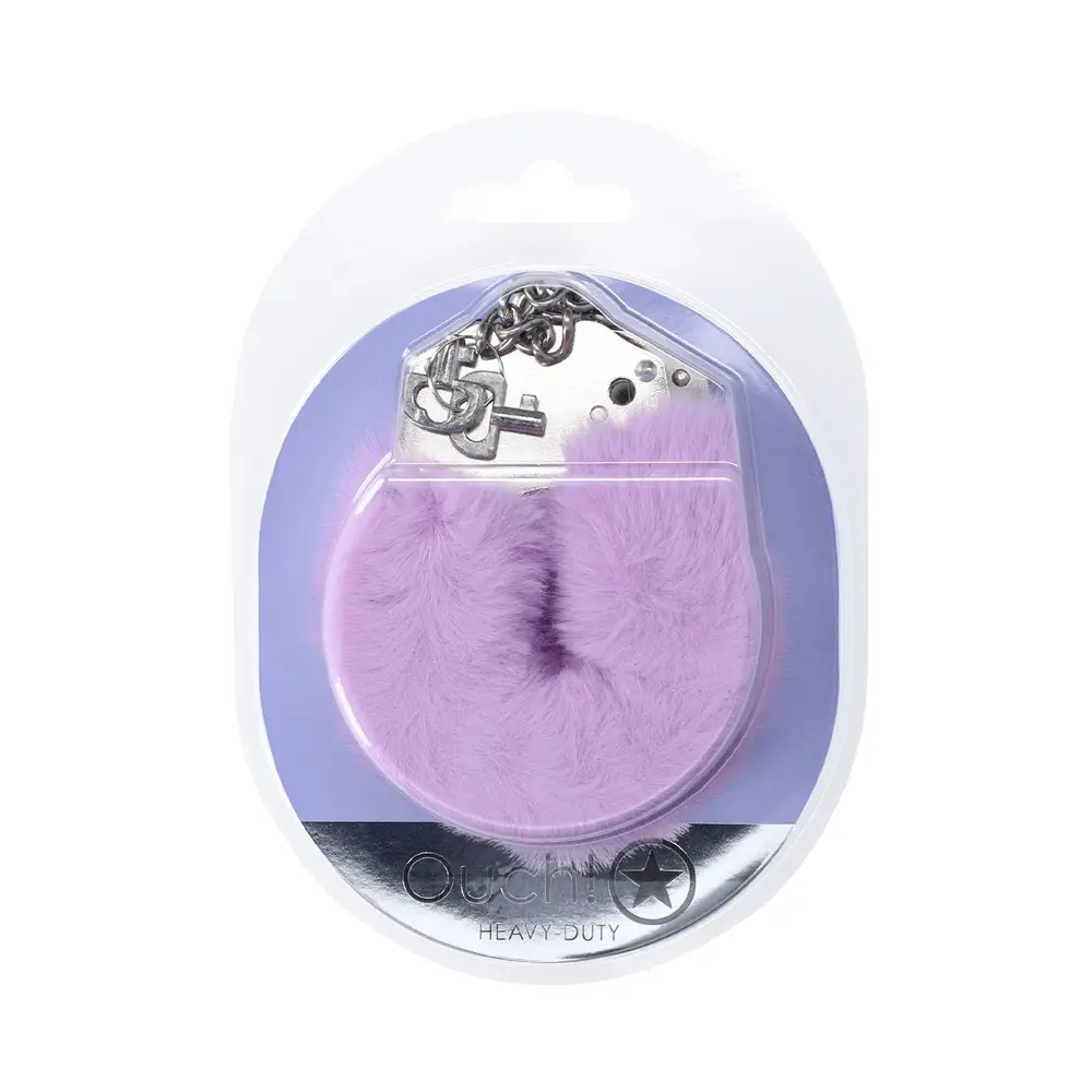 Ouch - Heavy-Duty Fluffy Handcuffs Restraint Play Lavender