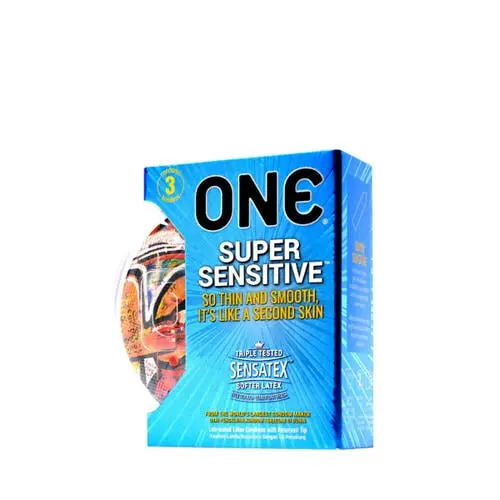 One - Super Sensitive 3 pcs Latex Condoms
