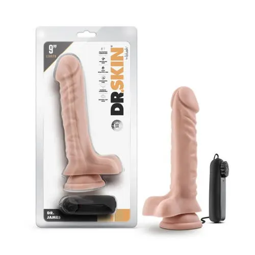 Dr. Skin - Dr. James 9-inch Realistic Remote-Controlled Vibrating Dildo