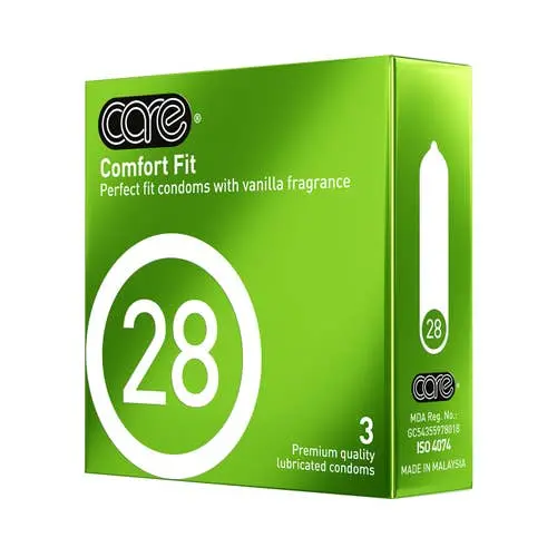 Care – 28 Comfort Fit Condoms Vanilla Scent 3s