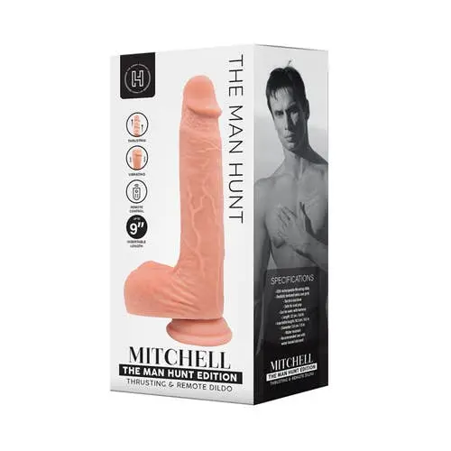 The Man Hunt - Mitchell Thrusting Silicone Dildo 9 inches Remote
