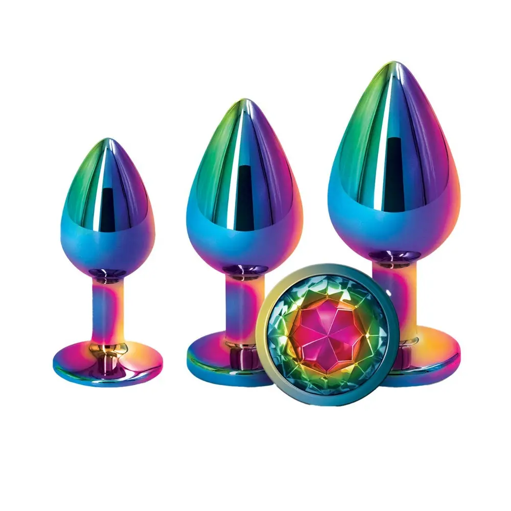 NS Novelties - Rear Assets Rainbow Gem Anal Trainer Kit Multi Color
