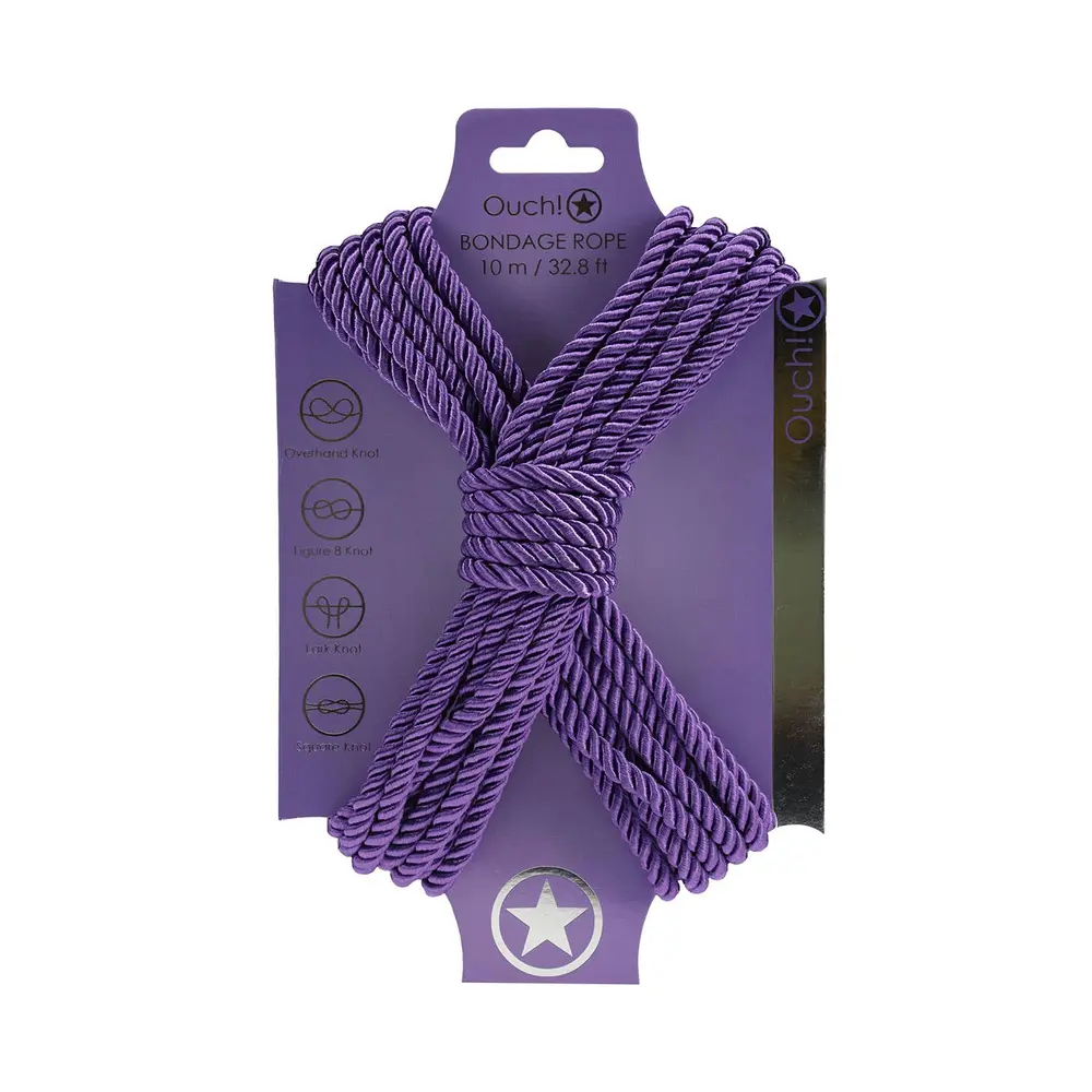 Ouch - Polyester Bondage Rope 10m Powder Purple
