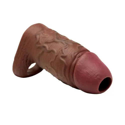 Curve Toys - Jock Realistic Penis Enhancers with Strap Dark