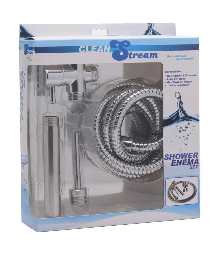 Cleanstream - Metal Shower Enema with Nozzles and Valve