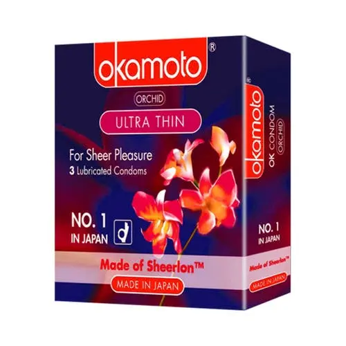 Okamoto - Orchid Ultra Thin Condoms Box of 3