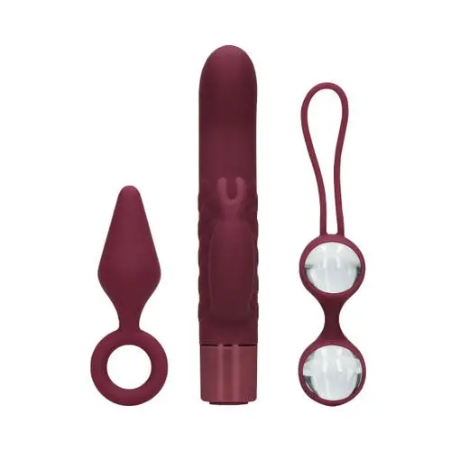 Loveline - Sexplore 3-Piece Toy Kit Gift Box for Her Dark Cherry
