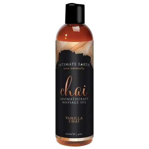 Intimate Earth - Chai Massage Oil - 120ml Vanilla & Chai