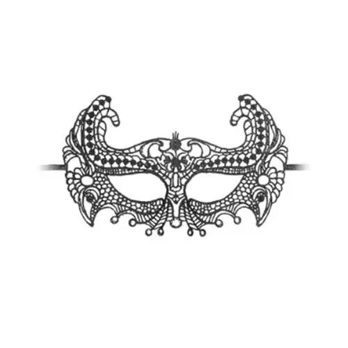 Ouch Black and White - Lace Eye Mask Empress Black