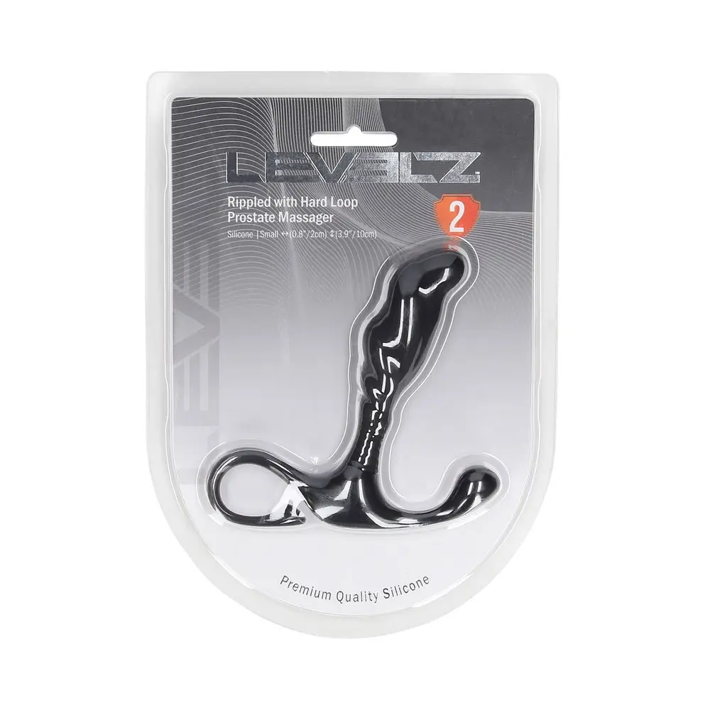 Levelz - Rippled with Hard Loop Silicone Prostate Massager Small