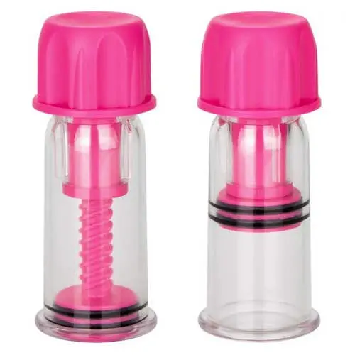 Nipple Play - Vacuum Twist Suckers Pink