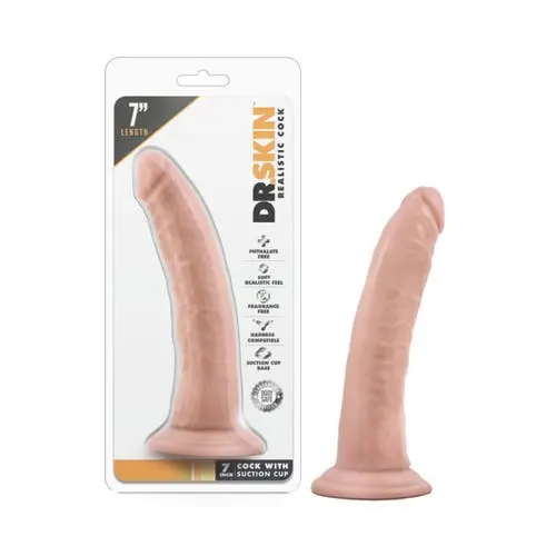Dr. Skin - 7.5-inch Harness-Compatible Realistic Dildo with Suction Cup Vanilla