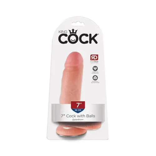 King Cock - 7 Inch Cock Realistic Dildo Light