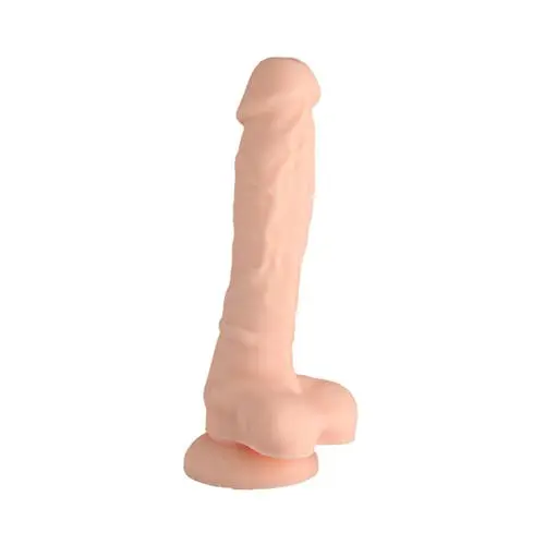 The Horny Company - No Frills Dildo 7-inch Bendable Suction Cup Dong with Balls Flesh