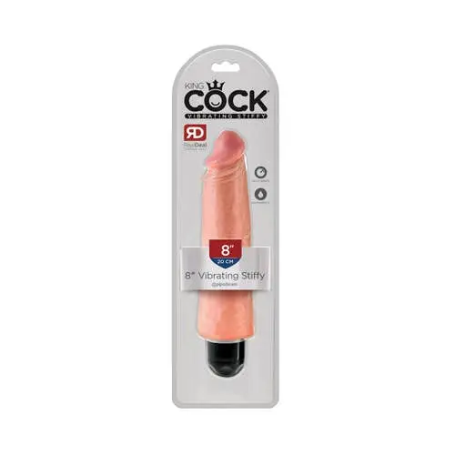 King Cock - 8" Vibrating Stiffy Realistic Dildo Flesh