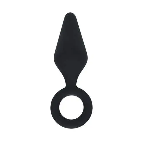 Levelz - Silicone Anal Plug with Loop Small Black