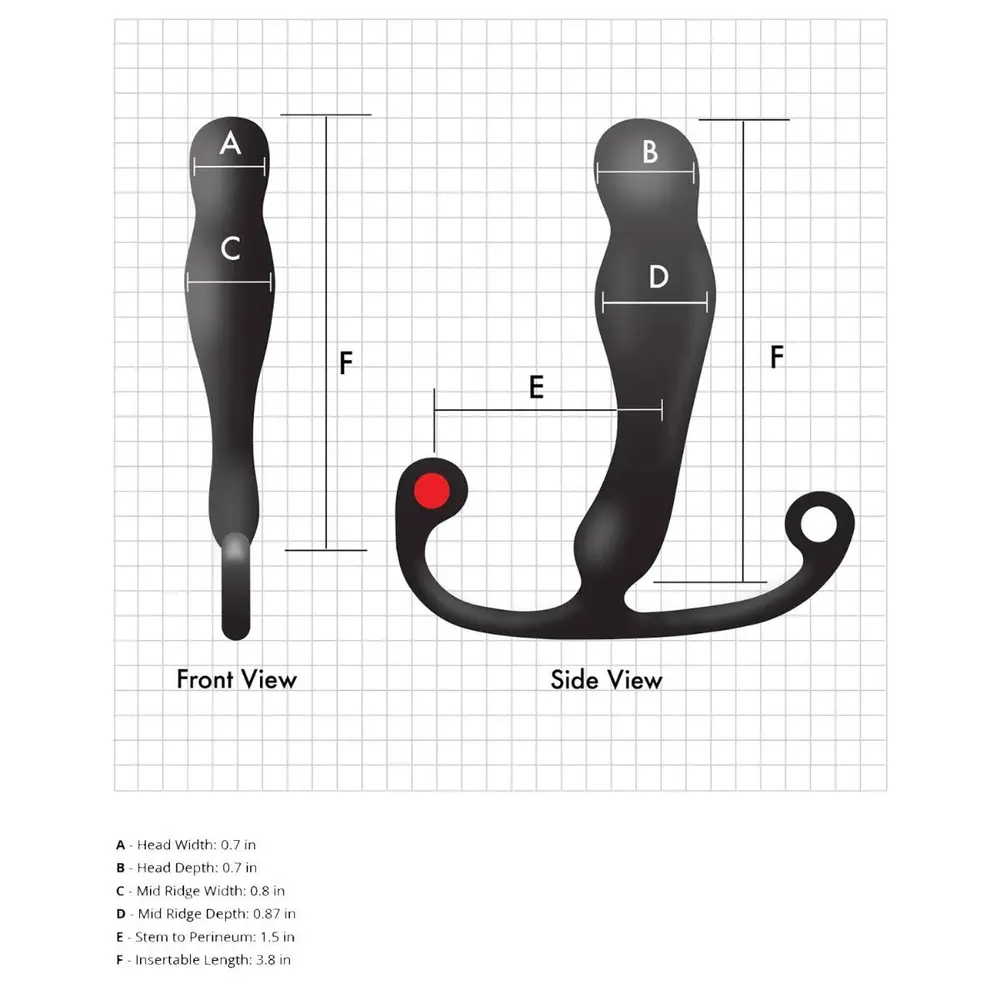 Aneros - Eupho Syn Silicone Male Prostate Stimulator Black
