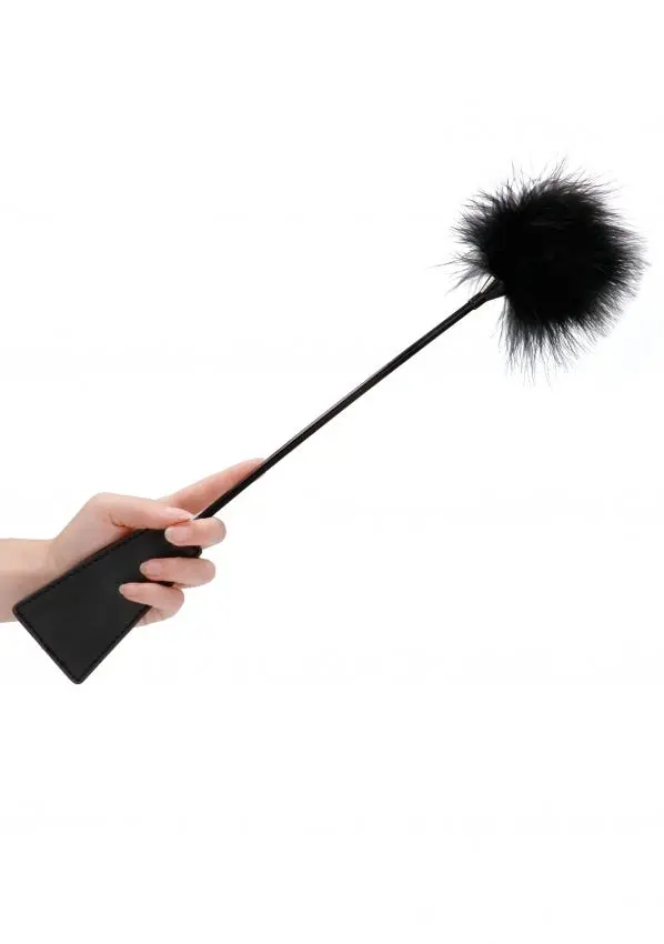 Ouch - Crop With Feather - Black