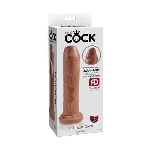 King Cock - 7-inch Uncut Dildo Tan