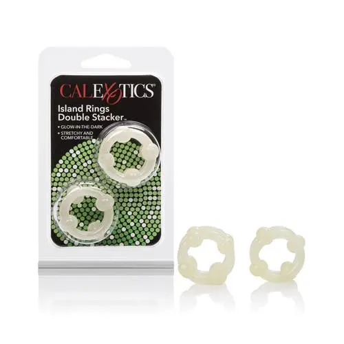 Calexotics - Glow In The Dark Island Double Stacker Cock Ring