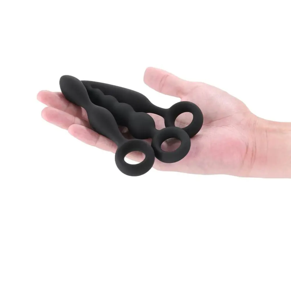 Renegade - Trio Kit 3-pc Silicone Anal Plug Set Black