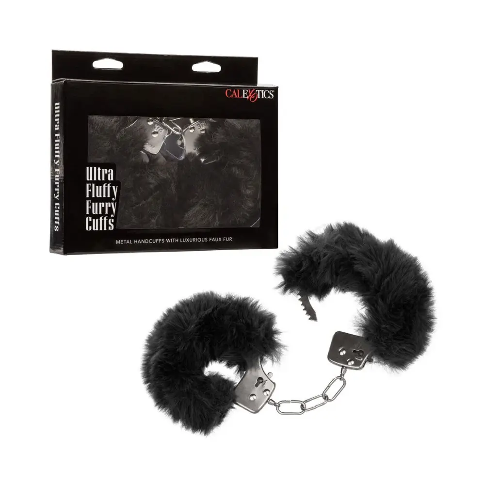 Calexotics - Ultra Fluffy Furry Cuffs Bondage Handcuffs (Black)