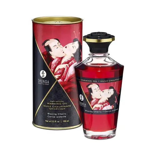 Shunga - Aphrodisiac Warming Oil Blazing Cherry 3.5oz
