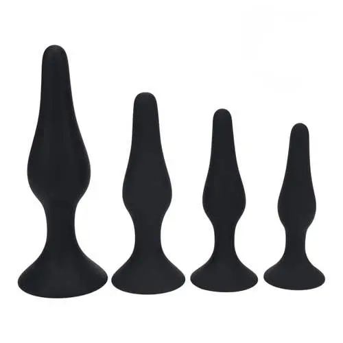 Levelz - Slim Silicone Anal Training Set Black