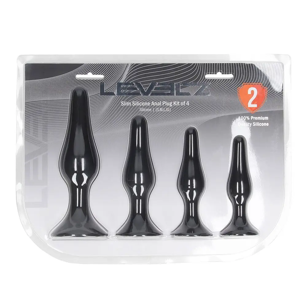 Levelz - Slim Silicone Anal Training Set Black