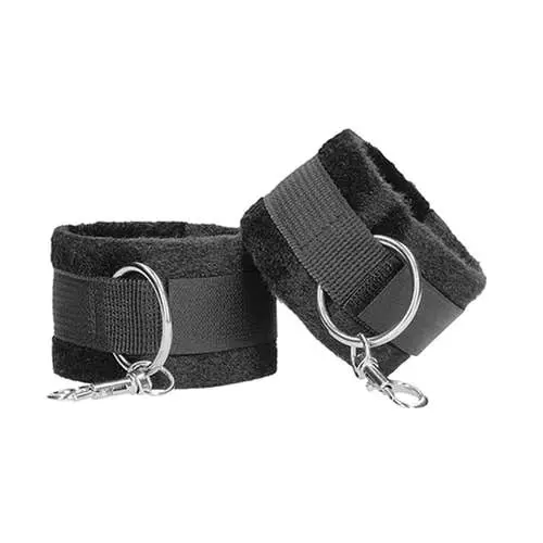 Ouch Black and White - Velcro Hand/Ankle Cuffs Black