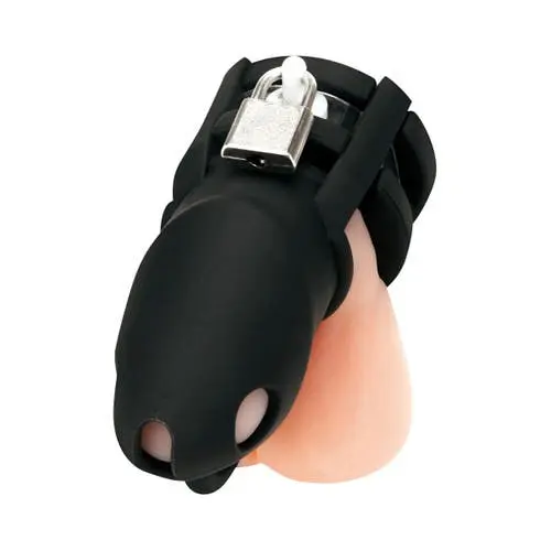Blue Line - 2-inches Mini Silicone Cock Cage with Ball Divider