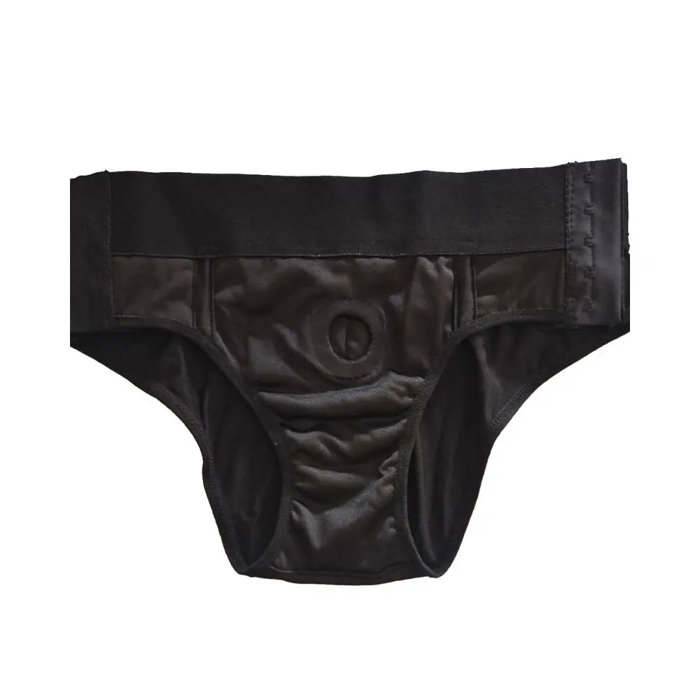 The Horny Company - Adjustable Harness Underwear with O-ring Black