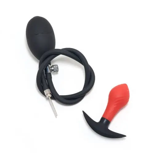 The Analist - Inflatable Silicone Anal Plug Red/Black