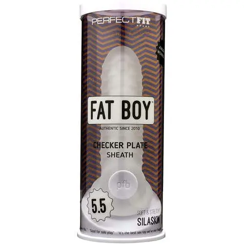 Perfect Fit - Fat Boy 5.5-inch Checker Plate Extender Penis Sheath