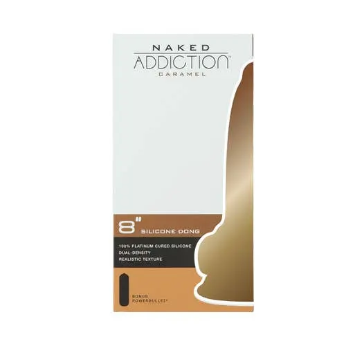 Naked Addiction - Dual Density 8-inch Silicone Dildo Caramel