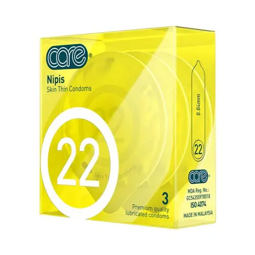 Care - 22 Nipis Ultra Thin Condoms 0.04mm 3s