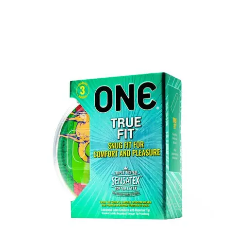 One - True Fit 3 pcs Latex Condoms