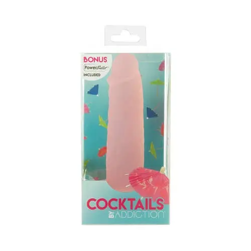 Addiction - Cocktails 5.5-inch Silicone Suction Cup Dildo Peach Bellini With Bullet
