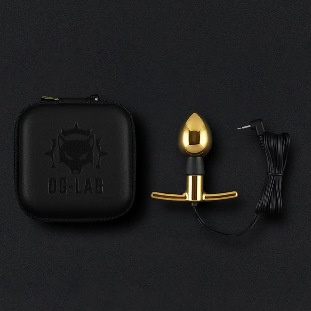 DG Lab - Metal BiPolar Electrode Anal Plug Gold